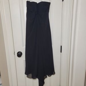 Davids Bridal Black strapless Chiffon dress